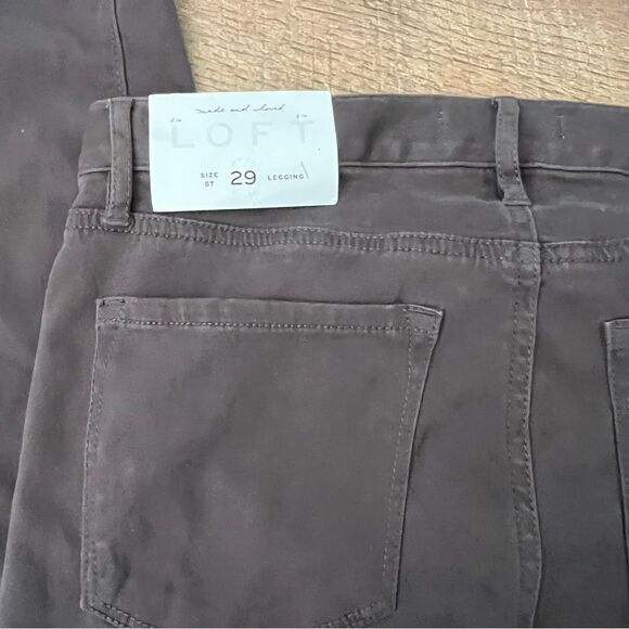 LOFT Soft touch Legging Jeans 8L Dark Grey/purple NWT🏷 has pockets! - Picture 10 of 11